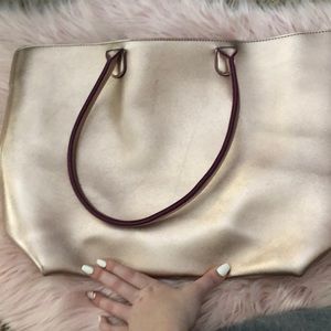 pink champagne tote bag